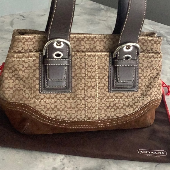 Authentic Coach Signature Chocolate brown bag - Picture 1 of 12